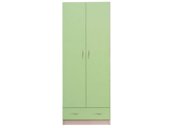Product photo Wardrobe with a drawer from the nursery Basya Milk oak/Green water MAXI-FURNITURE (9385)