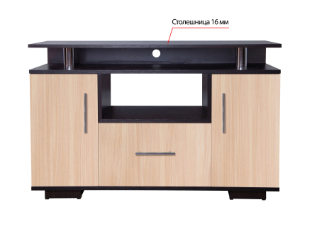 TV stand Vesuvius NEW (plus) (width 1000) MAXI-FURNITURE Handle-railing 128 Wenge magic/Oak Milk (11359)