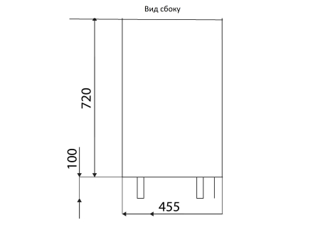 Bottom corner end 1 shelf (without table top) 0.3 MAXI-FURNITURE (10870)