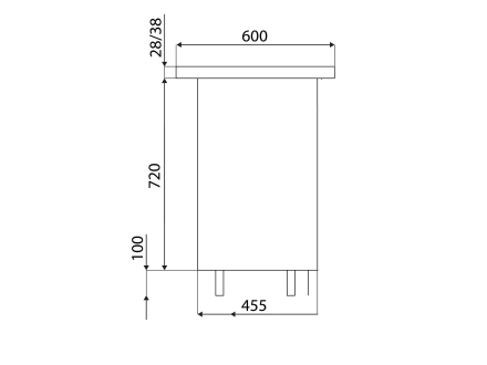 Bottom corner end 2 shelves with top category 1 (stock program) 0.3 MAXI-FURNITURE (10866)