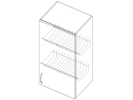 Wall-mounted drying cabinet (single-door) 0.5 MAXI-FURNITURE (5102124)
