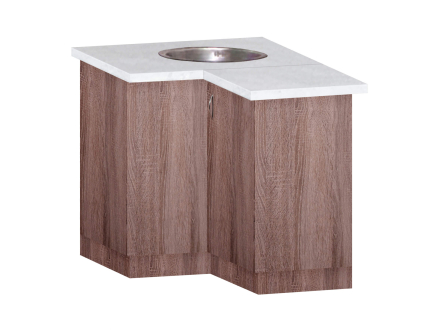 Corner cabinet for kitchen No. 2 with a mortise sink with a worktop of the 1st category (stock program) MAXI-FURNITURE (5102061)