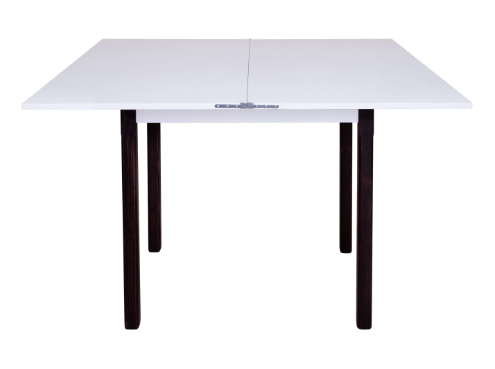 Product photo Folding kitchen table wooden legs M2 (plus) MAXI-FURNITURE White smooth / Wenge dark (5102381)