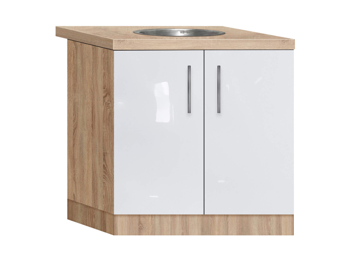 Cabinet-sink (two-door) with mortise sink with top category 1 (warehouse program) with painted MDF facades width 1000 MAXI-FURNITURE (5102461) - Kitchen sections with painted MDF facades Product photo Cabinet-sink (two-door) with mortise sink with top category 1 (warehouse program) with painted MDF facades width 1000 MAXI-FURNITURE (5102461)