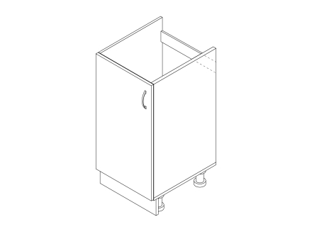 Cabinet-sink (single-door) with overhead sink 0.5 MAXI-FURNITURE (5102512)