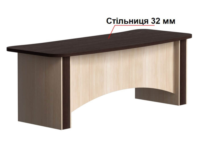 Фото товару Стіл керівника Буран (плюс) МАКСІ-МЕблі Венге магія/Дуб молочний (11016)