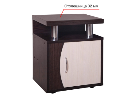Bedside table Erica MAXI-FURNITURE Wenge magic (9357)