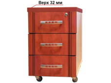 Mobile cabinet (3 drawers + lock) Buran MDF lining pigtail tinted MAXI-FURNITURE Apple-tree locarna (12489)