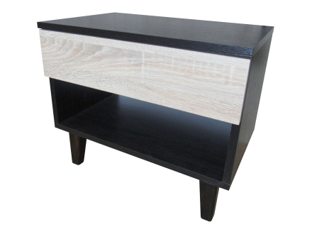 Bedside table Bridget (plus) Wenge magic/Oak sonoma MAXI-FURNITURE (5102579)