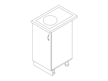 Cabinet-sink (single-door) with overhead sink width 500 MAXI-FURNITURE (5102513)