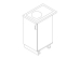 Product photo Cabinet-sink (one-door) with an overhead sink with painted MDF facades width 500 MAXI-FURNITURE (5102514)