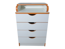 Chest of drawers Toddler Maxi-Mebel White smooth (9819)