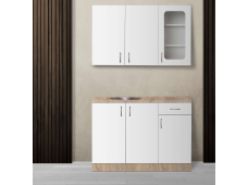 Kitchen Sophie width 900 MAXI-FURNITURE Sonoma Oak/White smooth (5102833)