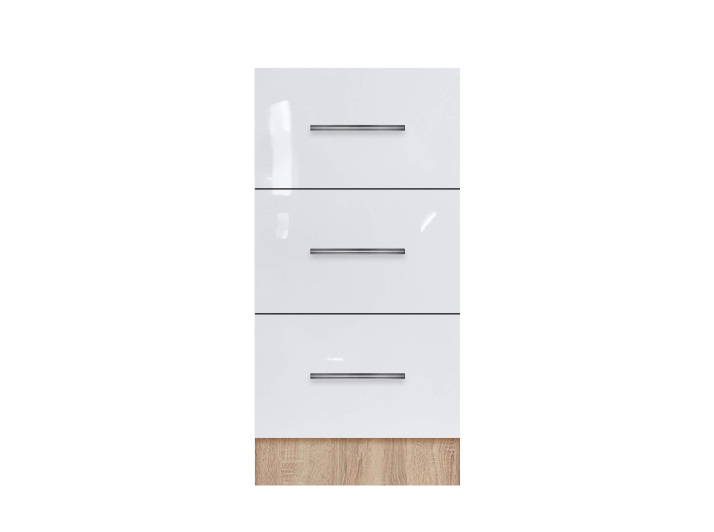 Product photo Cabinet with three drawers (without top) with painted MDF fronts width 400 MAXI-FURNITURE (5102419)