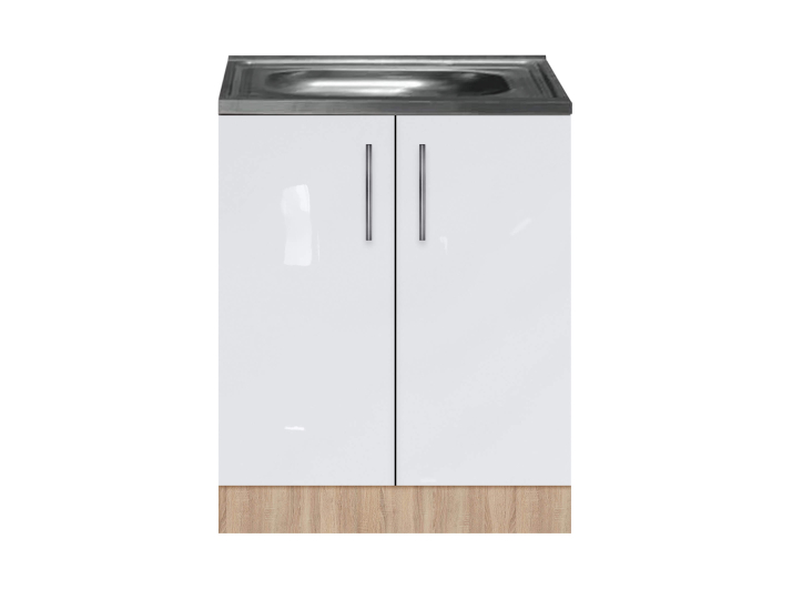 Cabinet-sink (two-door) with an overhead sink with painted MDF facades width 500 MAXI-FURNITURE (5102462) - Kitchen sections with painted MDF facades Product photo Cabinet-sink (two-door) with an overhead sink with painted MDF facades width 500 MAXI-FURNITURE (5102462)