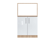 Two-door cupboard without drawers with a compartment for a MW oven with a worktop of the 1st category (warehouse program) with painted MDF facades width 700 MAXI-FURNITURE (5102272)