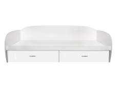 Batumi NEW bed with painted MDF facades MAXI-FURNITURE (for mattress 1600 x 700) White smooth (5103033)