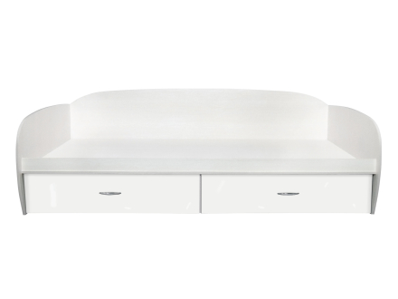 Batumi NEW bed with painted MDF facades MAXI-FURNITURE (for mattress 1900 x 800) White smooth (5103064)