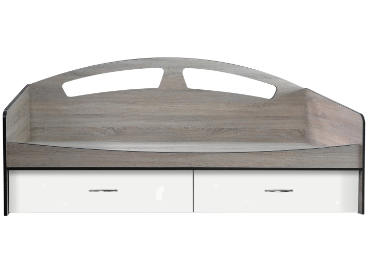 Orphelia bed with painted MDF facades MAXI-FURNITURE (for a mattress 1600 x 900) Sonoma Oak/White (5103177)