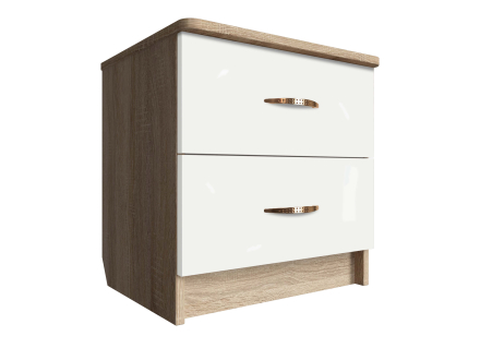 Bedside table Barbara (plus) with painted MDF facades MAXI-MEBLE Sonoma Oak/White (51033236)