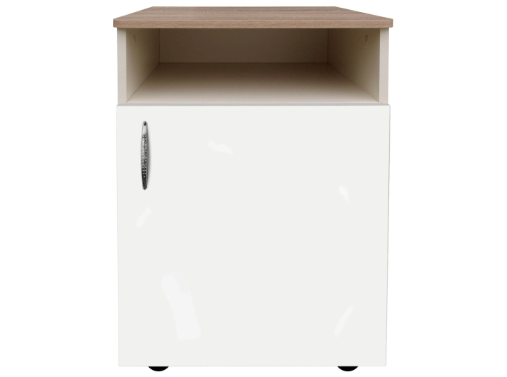 Bedside table №8 with painted MDF facades MAXI-MEBLE Sonoma Oak/White (51033239)