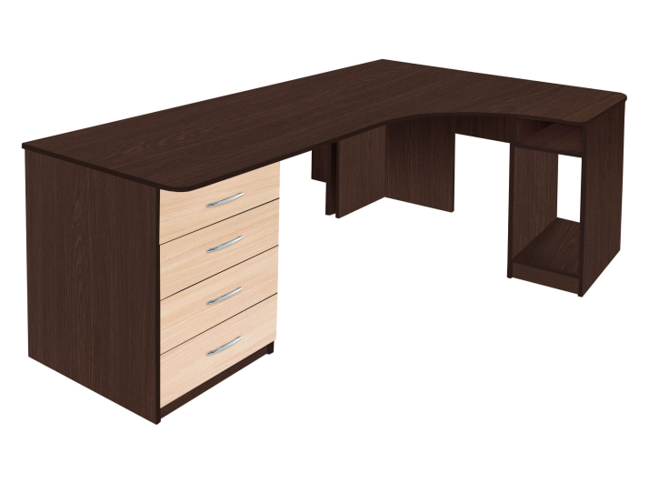Corner computer table Rett (plus) MAXI-FURNITURE Wenge magic/Milk oak (5103275)
