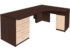 Corner computer table Rett NEW (plus) MAXI-FURNITURE Wenge magic/Milk oak (5103277)