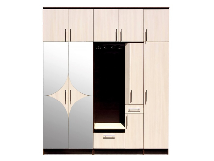 Hallway Daria (roof 16 mm) (plus) MAXI-FURNITURE Wenge magic/Milk oak (51027717)