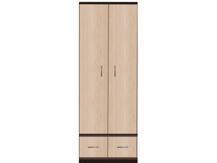 Entrance hall Rex Wardrobe 0.8 m 2-door (plus) MAXI-FURNITURE Wenge magic/Oak Milk (11573)