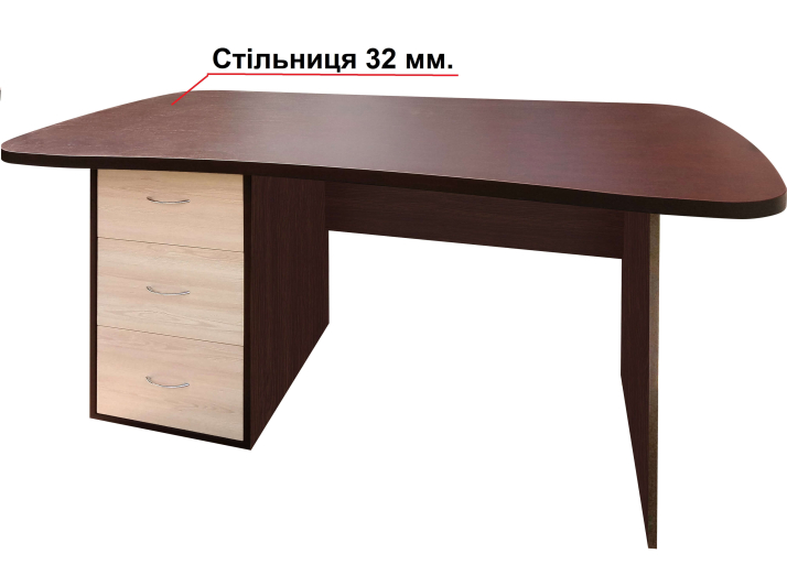 Small executive desk Optimus MAXI-FURNITURE Wenge magic/Milk oak (11131)